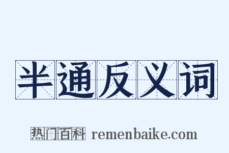 半通反义词是什么意思的图片